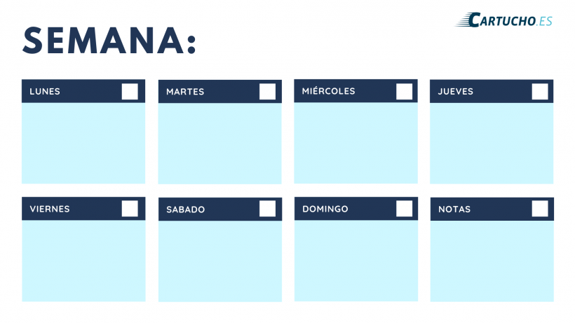 Organizador Semanal Para Imprimir Somos Cartucho Es